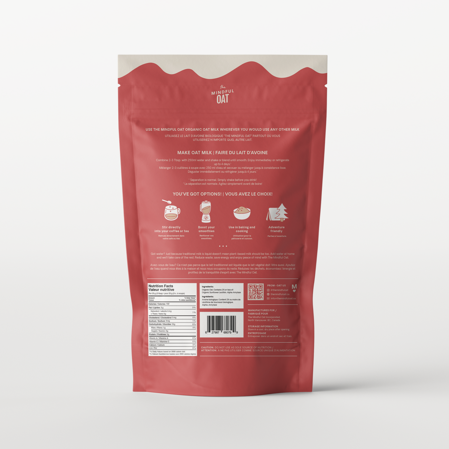 Organic Oat Milk Powder (Unsweetened Original)